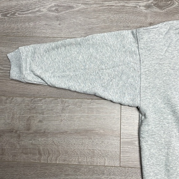 Aerie Oversized Cozy Spring Street Faux Fur Lined Hoodie Sweatshirt Gray M - Picture 4 of 16